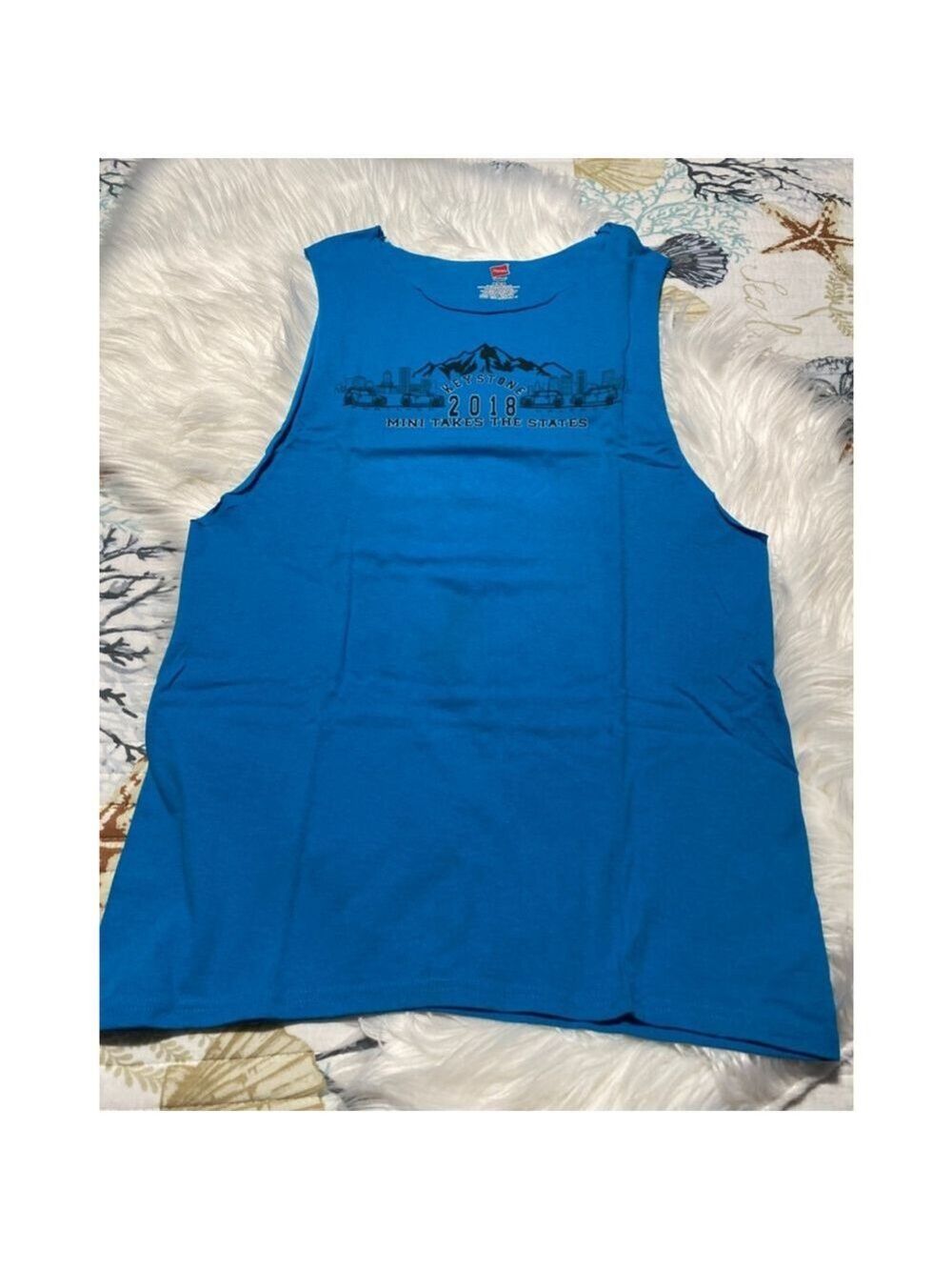 2 for $12 from my closet- Mini Cooper! Hanes Blue Keystone 2018 Mini Tank top
